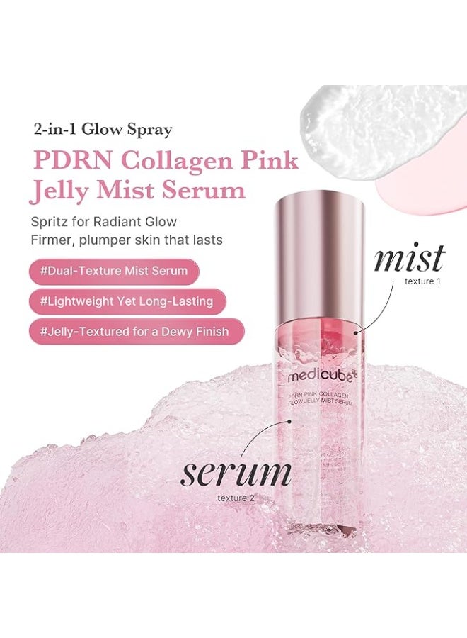 Medicube PDRN PINK COLLAGEN GLOW JELLY MIST SERUM 100ml - Image 2